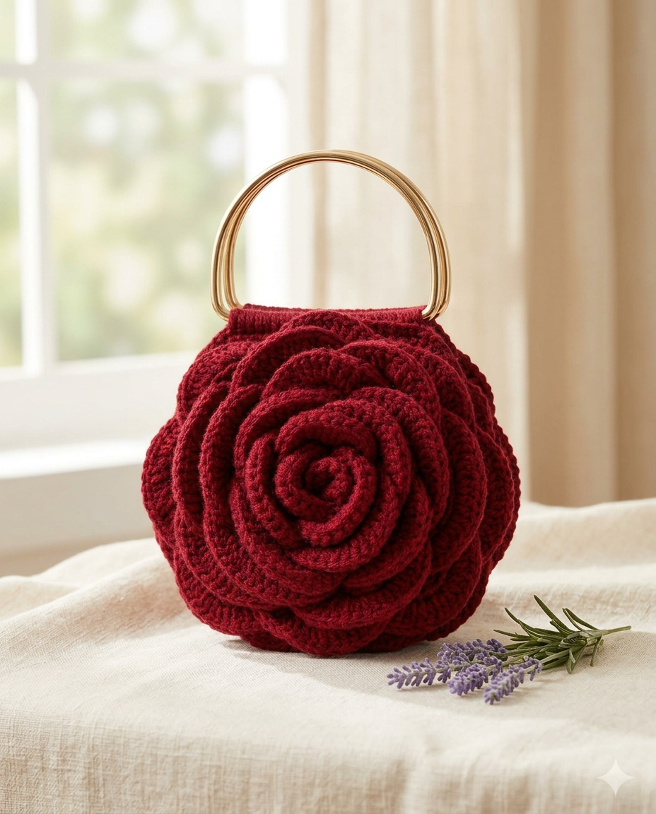 Crimson Rose Handbag